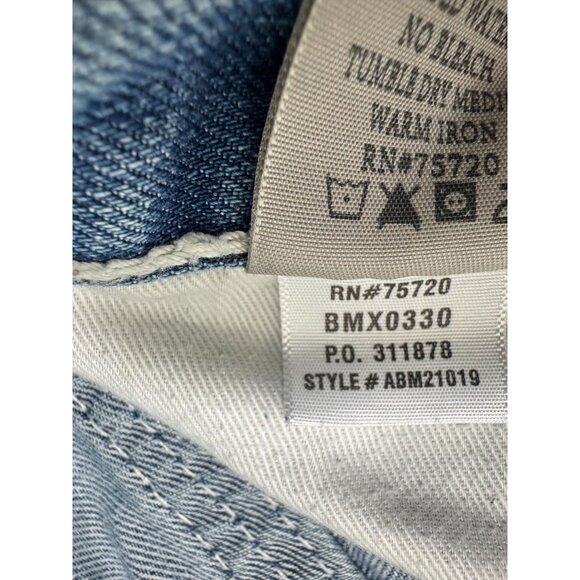 Buckle BKE Aiden Jeans Mens 31R ( 32X32 ) Light Wash Distressed Bootleg Y2K - Picture 7 of 14